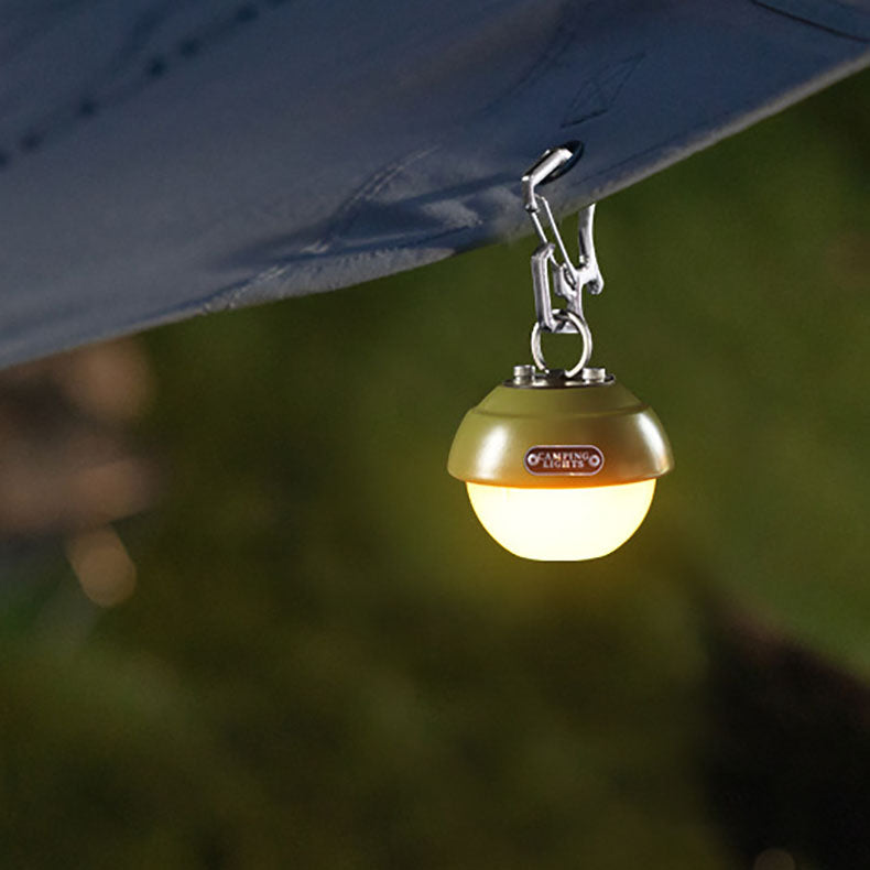 Zeitgenössische kreative wasserdichte Orb-Metall-PC-LED-Camping-Außenleuchte für Außenpatio | Brehn