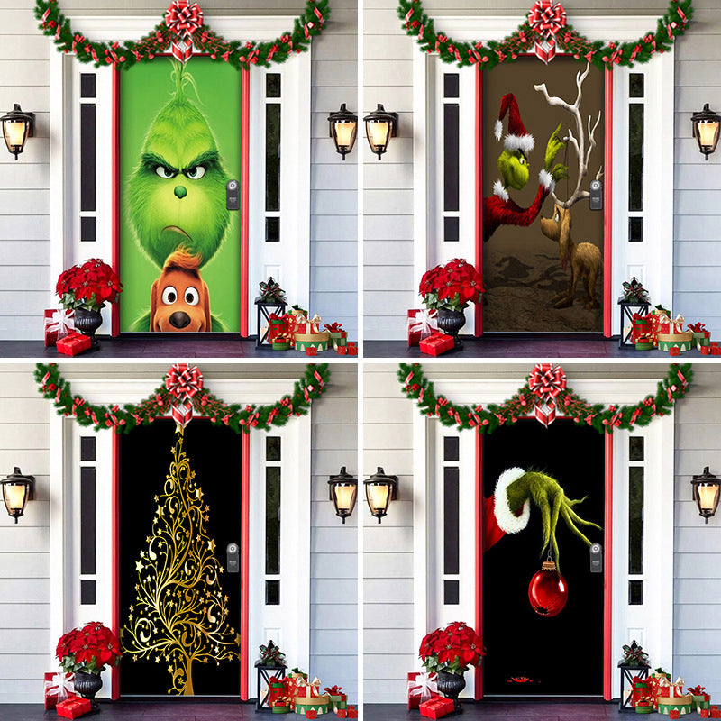 Brehn | Nightmare Before Christmas Außen dekorations Requisiten Weihnachts Elfen Tür Abdeckung