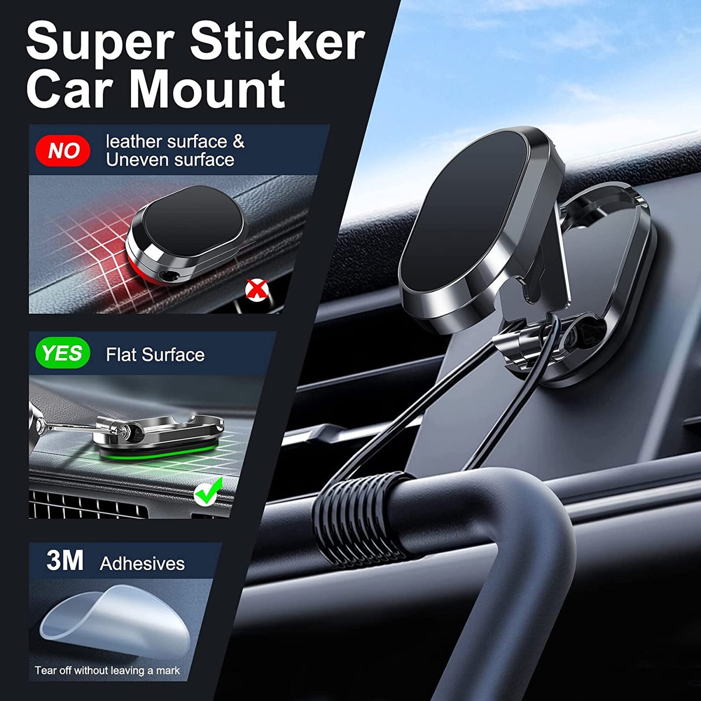 Klappbarer Auto-Handyhalter aus Metall
