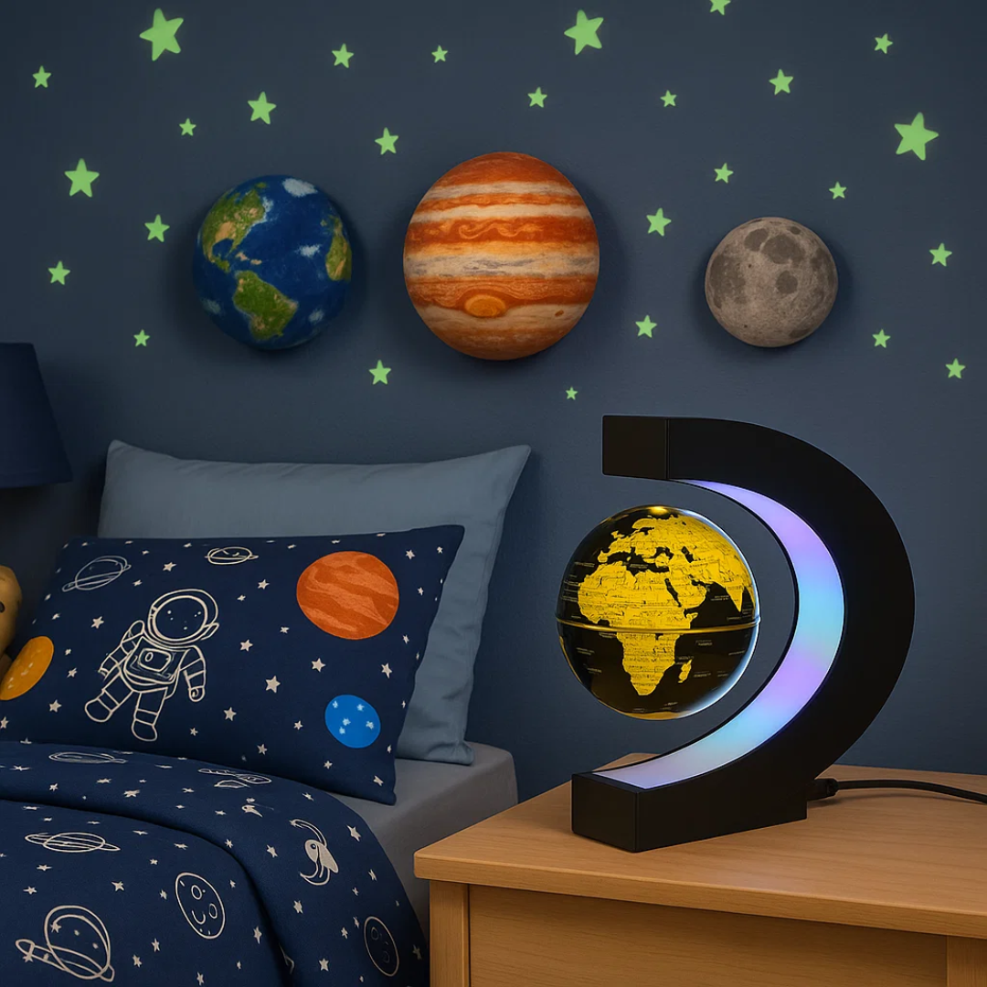 AstroGlobe LED-Weltkugel – Schwebende Globuslampe mit Magnetaufhängung