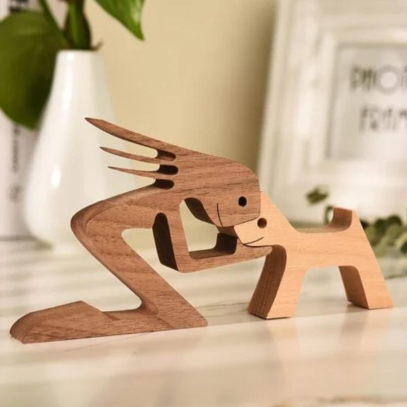 Brehn | Tierliebhaber Holzskulptur Tischdekoration