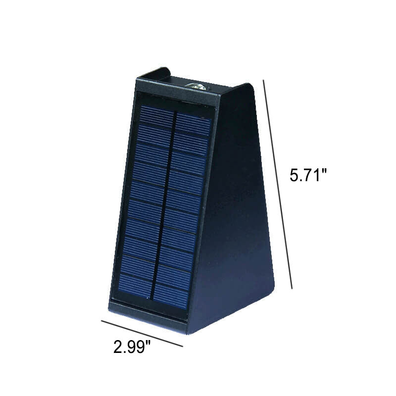 Solar Einfach Trapez Outdoor Wasserfest LED Wand Sconce Lampe | Brehn