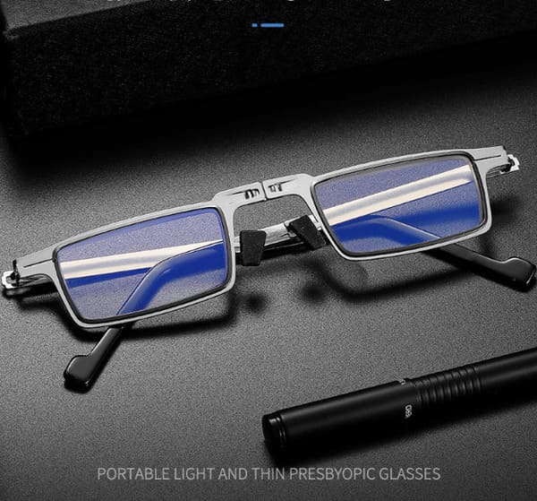 Blaulichtfilternde, schraubenlose, faltbare Lesebrille