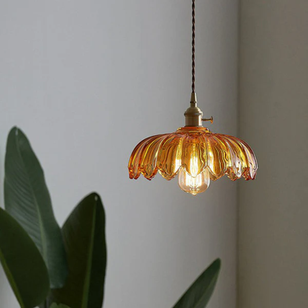Brehn | Vintage Glas Hängelampe