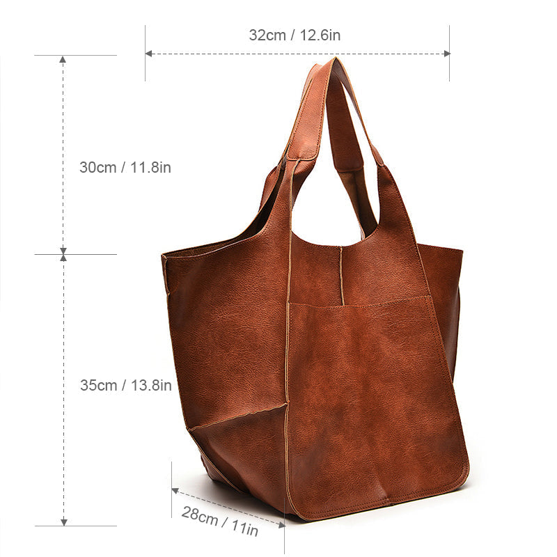 Brehn | Frauen übergroße Leder Handtaschen