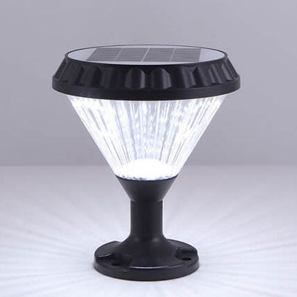 Modernes schwarzes Solar-Druckguss-Aluminium-Glas-Außen-Patio-Wasserdicht-Säulen-Hochlicht | Brehn