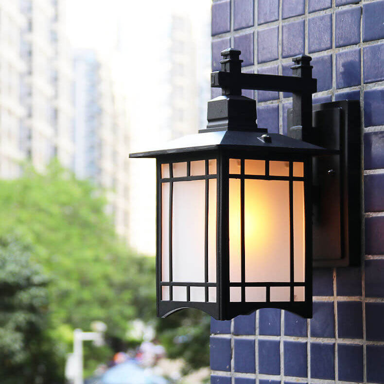 Moderner wasserdichter Solar-Aluminium-Chinesischer Pavillon Form 1-Licht-Wand sconces Lampe | Brehn