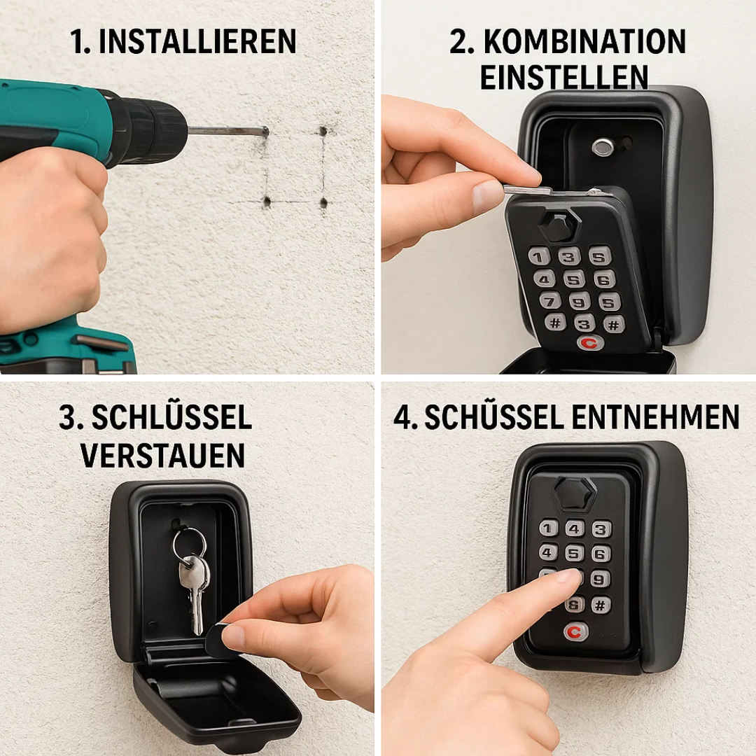 KeyGuard Outdoor Safe – Wetterfester Wandmontierter Schlüsselbox | Brehn
