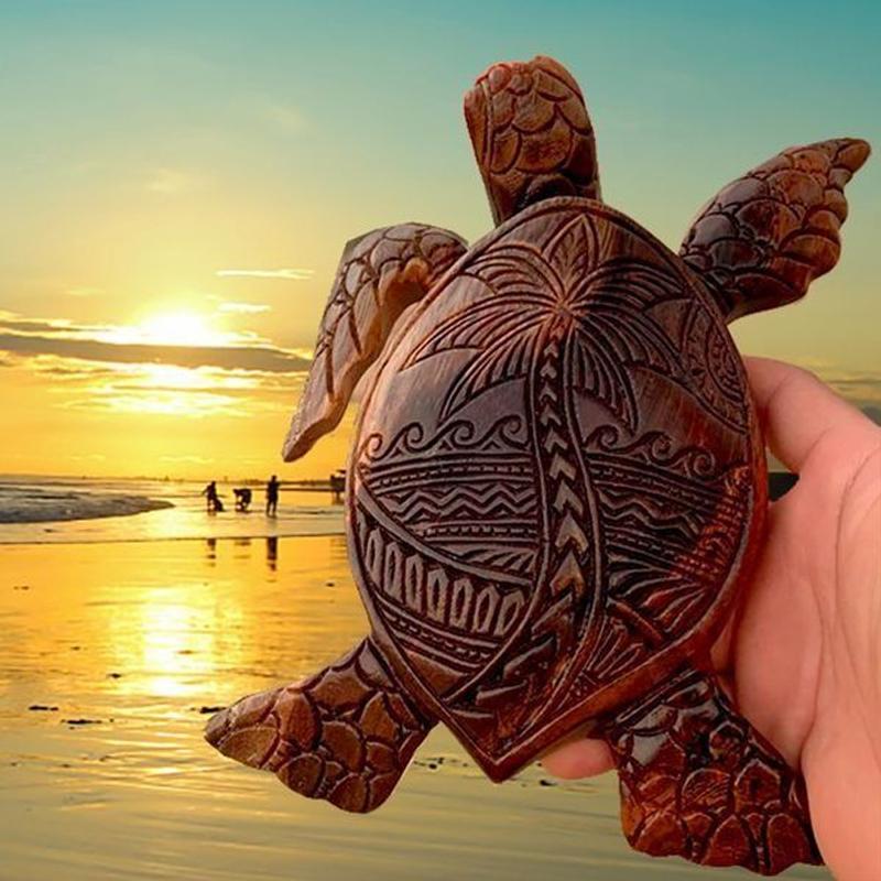 Holzskulptur Hawaii-Schildkröte | Brehn