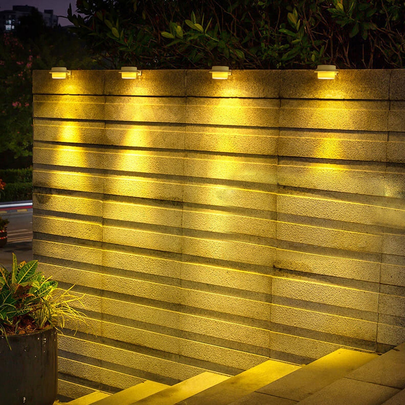 Solarzylinder-LED-Außen-Wasserdichte-Zaun-Wand-Sconces-Lampe | Brehn