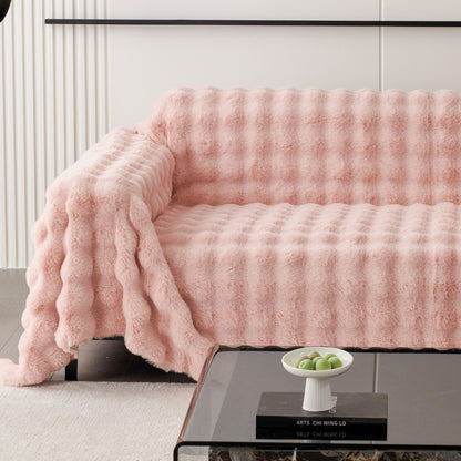 Luxe Ripple Faux Fur Sofa Cover - Modern, Stylisch & Langlebig Sofa Schutz | Brehn