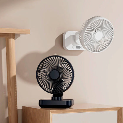 Tragbarer wiederaufladbarer USB-Schreibtischventilator mit 4 Geschwindigkeiten | Brehn