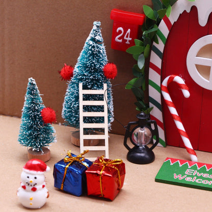 Miniatur-Elfen-Tür-Set mit Regenbogen-Design