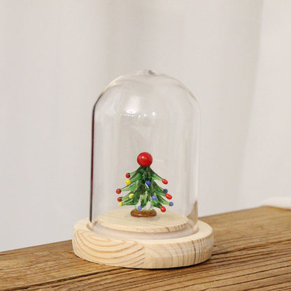 Glas-Weihnachtsbaum, 8,5 cm, handgeferti Dekoration