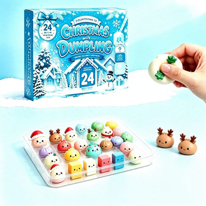 Weihnachts-Adventskalender mit Slow-Rebound-Spielzeug