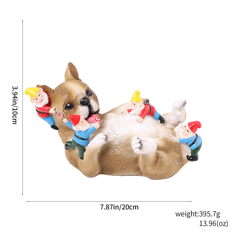 Kreative Zwergen-Figur mit Tier-Motiv