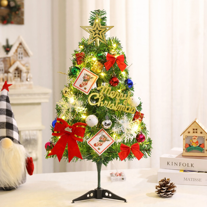 Mini-Weihnachtsbaum, PVC, 60 cm, mit Beleuchtung