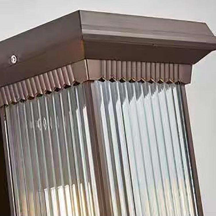 Modern Minimalist Wasserdicht Rechteck Aluminium Glas 1/2 Licht Außen Wand Sconce Lampe Für Garten | Brehn