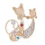 Elegante katzeninspirierte Brosche Brehn