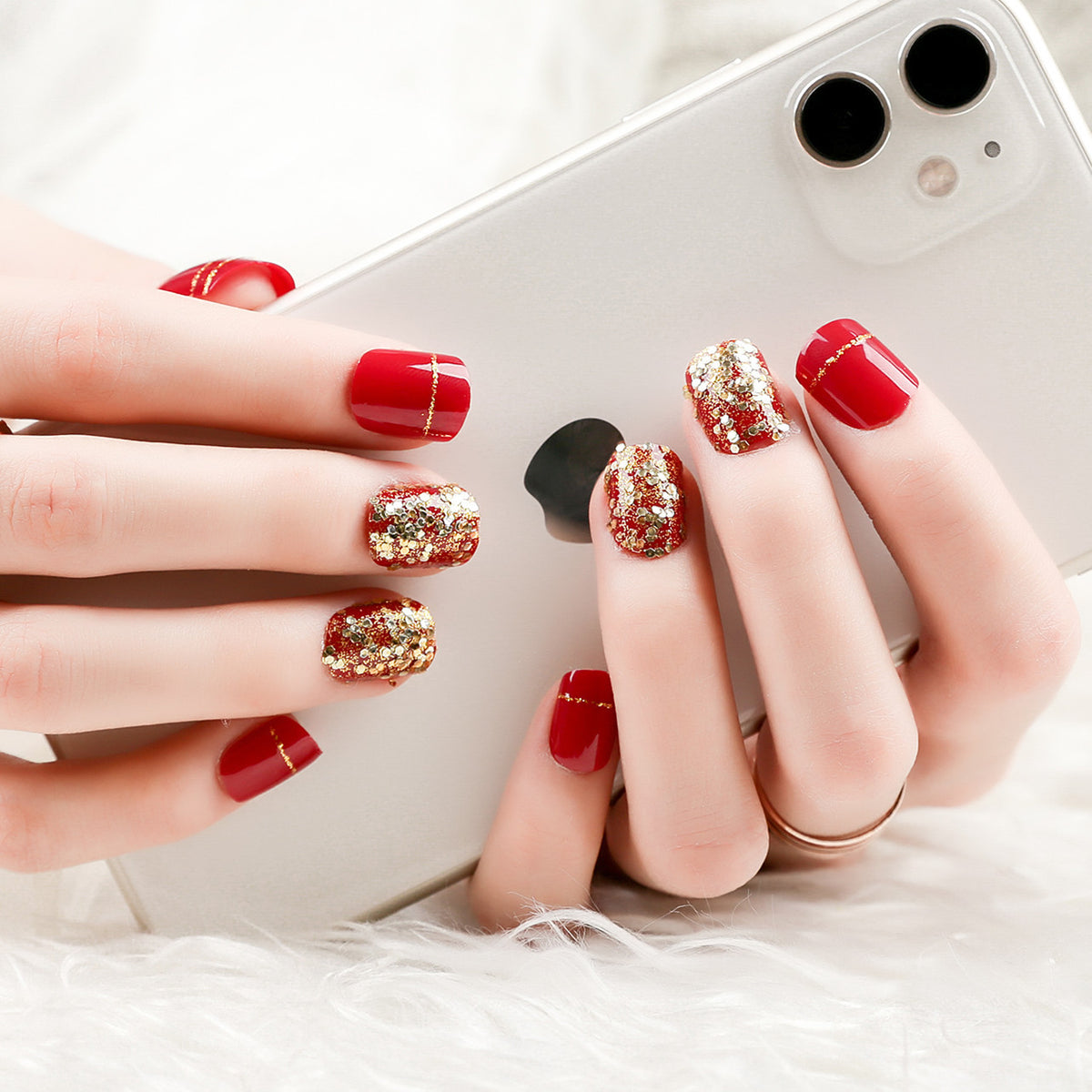 Glitzerndes Press-On Nail Set