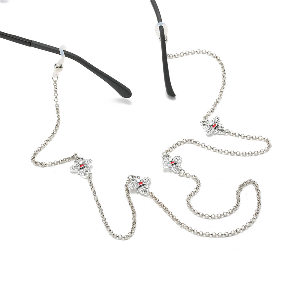 Elegante mit Kristallen verzierte Brillenhalterkette Brehn