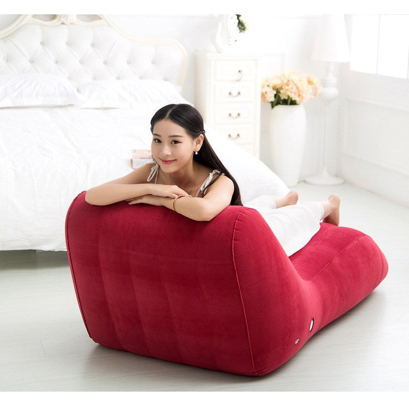 Damen Bequeme Aufblasbare Relaxliege mit ergonomischer Rückenstütze Brehn