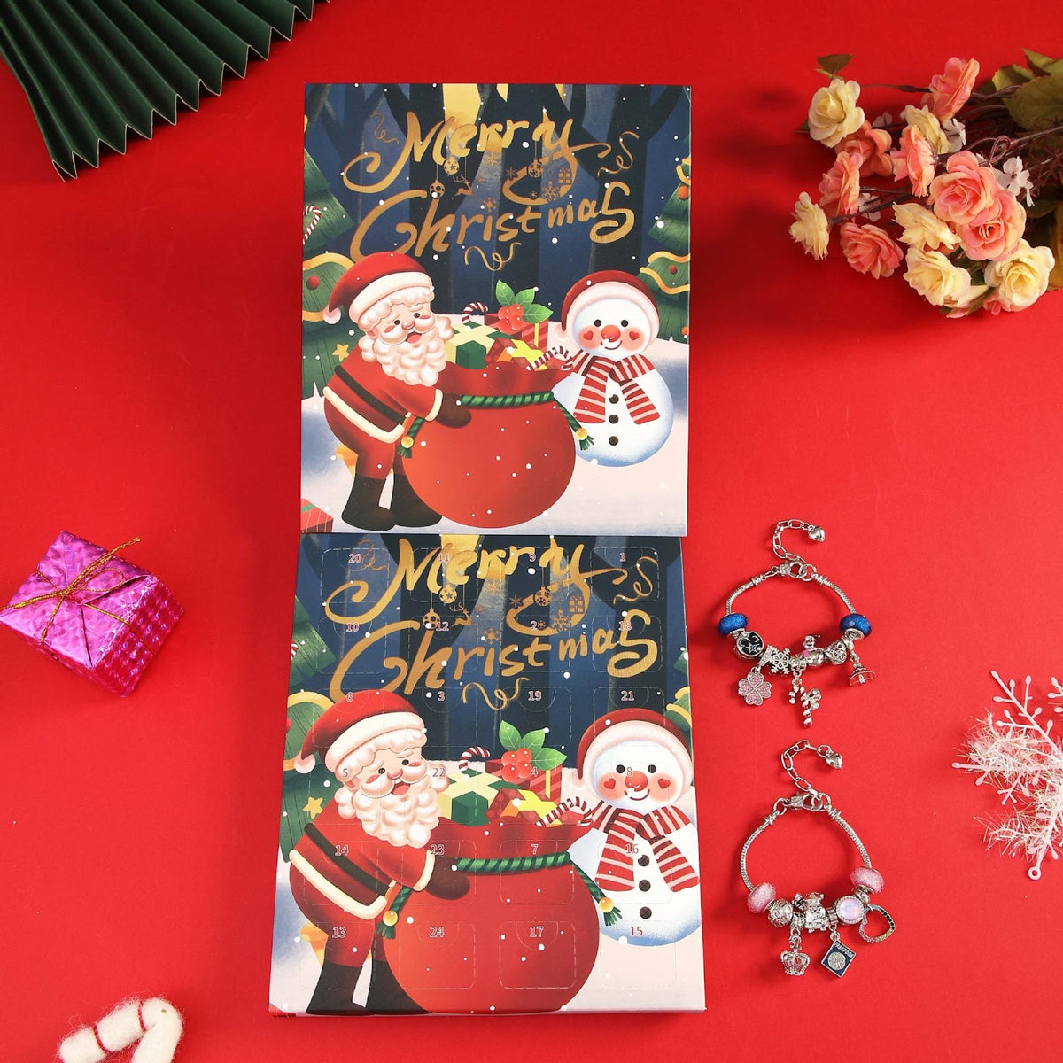 Weihnachts-Adventskalender mit DIY-Schmuckset