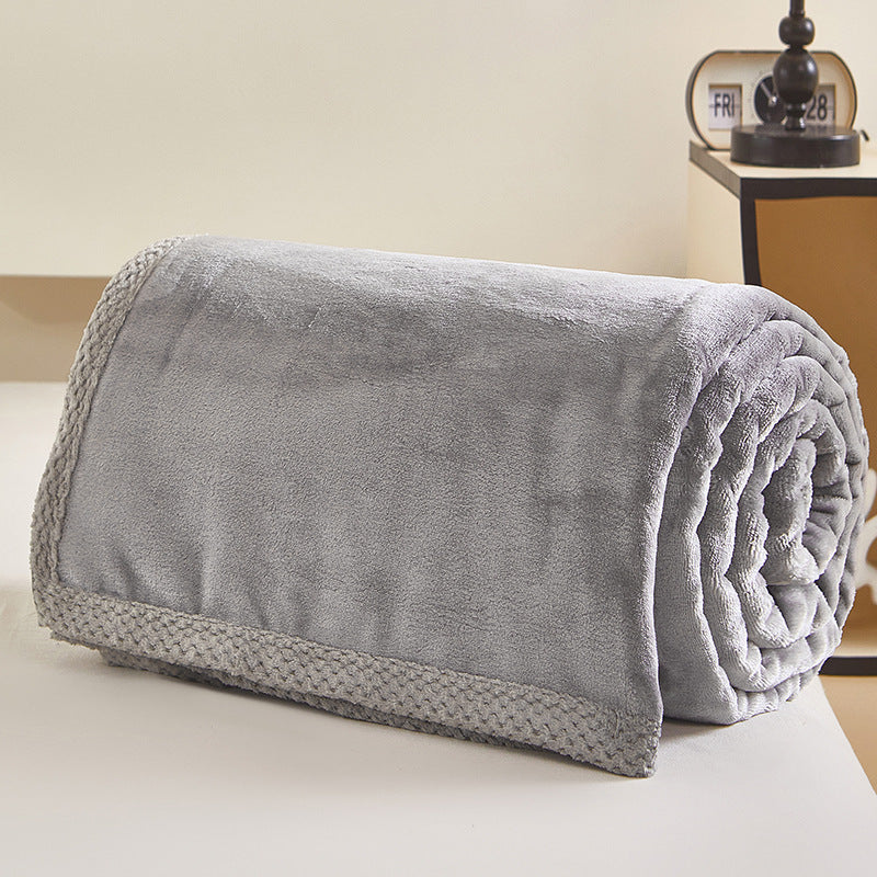 Flauschige Korallenfleece-Decke, unifarben