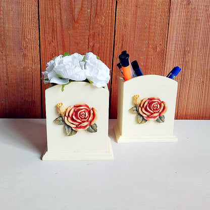 Dekorative Blumen Schreibtisch-Organizer