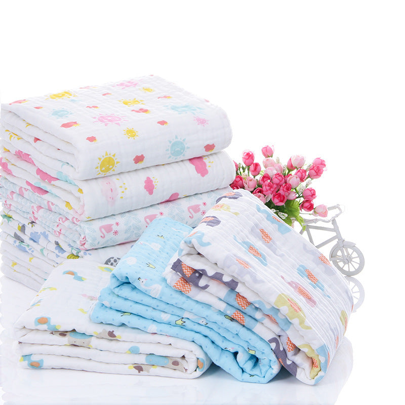 Weiches Baumwoll-Multi-Print-Babydecke Brehn