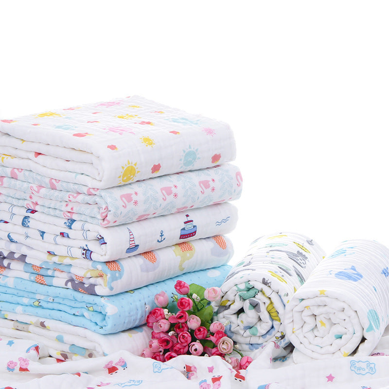 Weiches Baumwoll-Multi-Print-Babydecke Brehn
