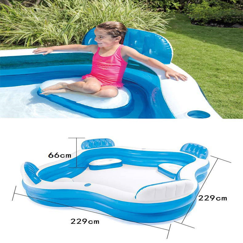 Damen Aufblasbare Lounge-Badewanne mit integrierten Liegeflächen Brehn