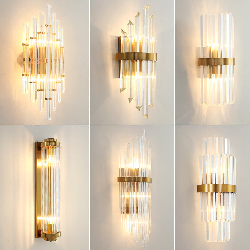 Elegante Kristall-Wandlampe mit kunstvollem Design