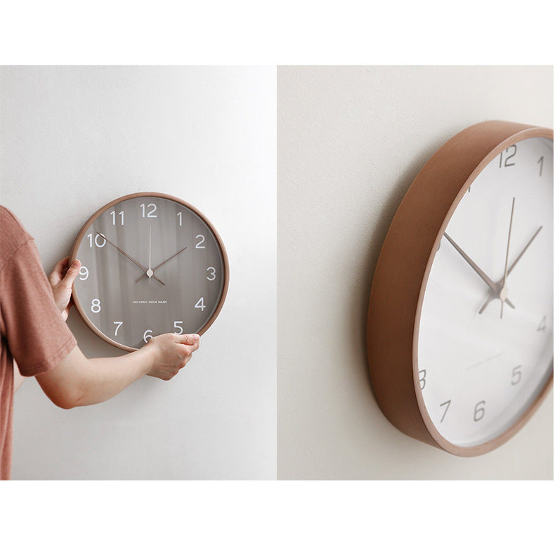 Minimalistische Wanduhr aus Holz – Geräuschlose analoge Uhr aus Massivholz für Wohn- und Schlafzimmer