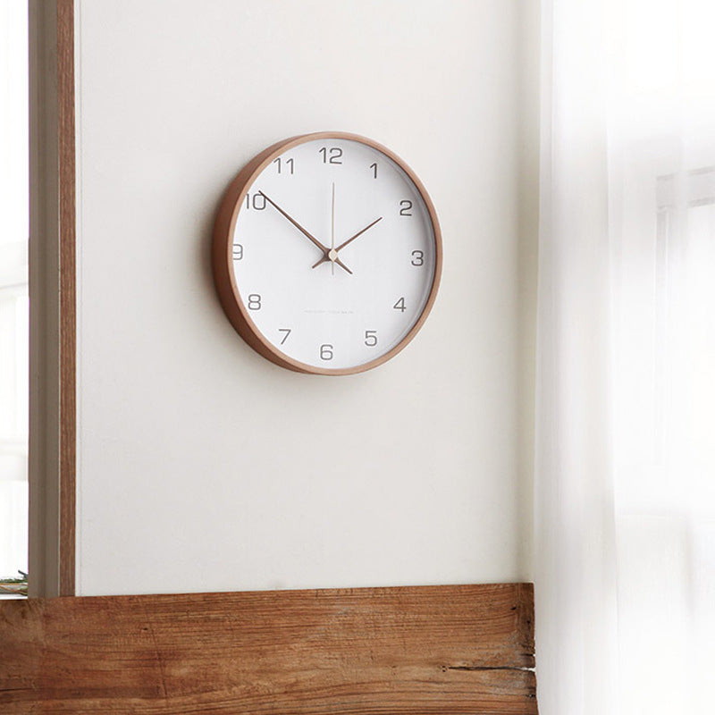 Minimalistische Wanduhr aus Holz – Geräuschlose analoge Uhr aus Massivholz für Wohn- und Schlafzimmer