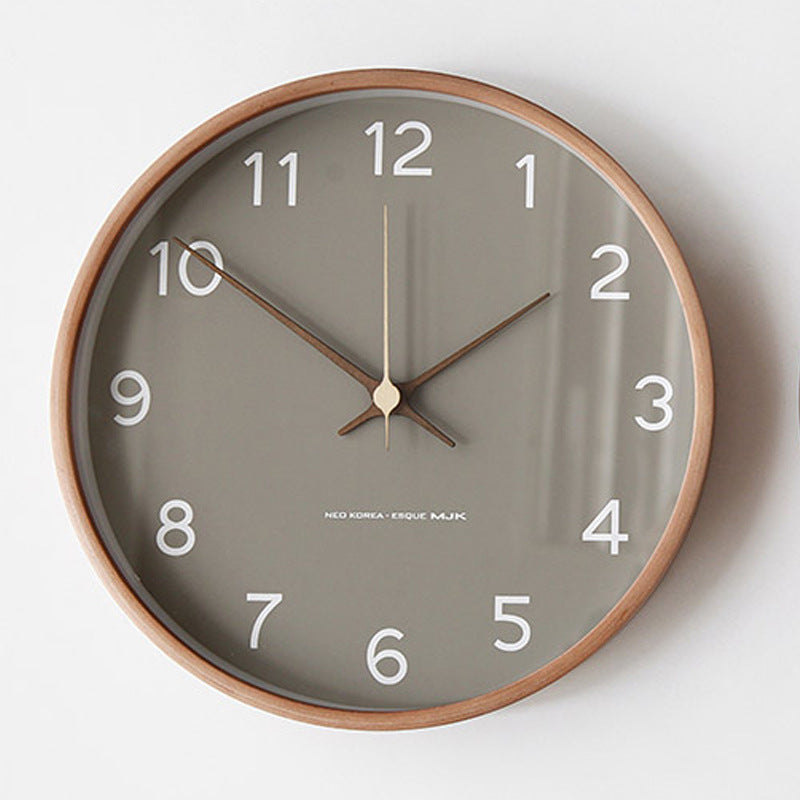 Minimalistische Wanduhr aus Holz – Geräuschlose analoge Uhr aus Massivholz für Wohn- und Schlafzimmer