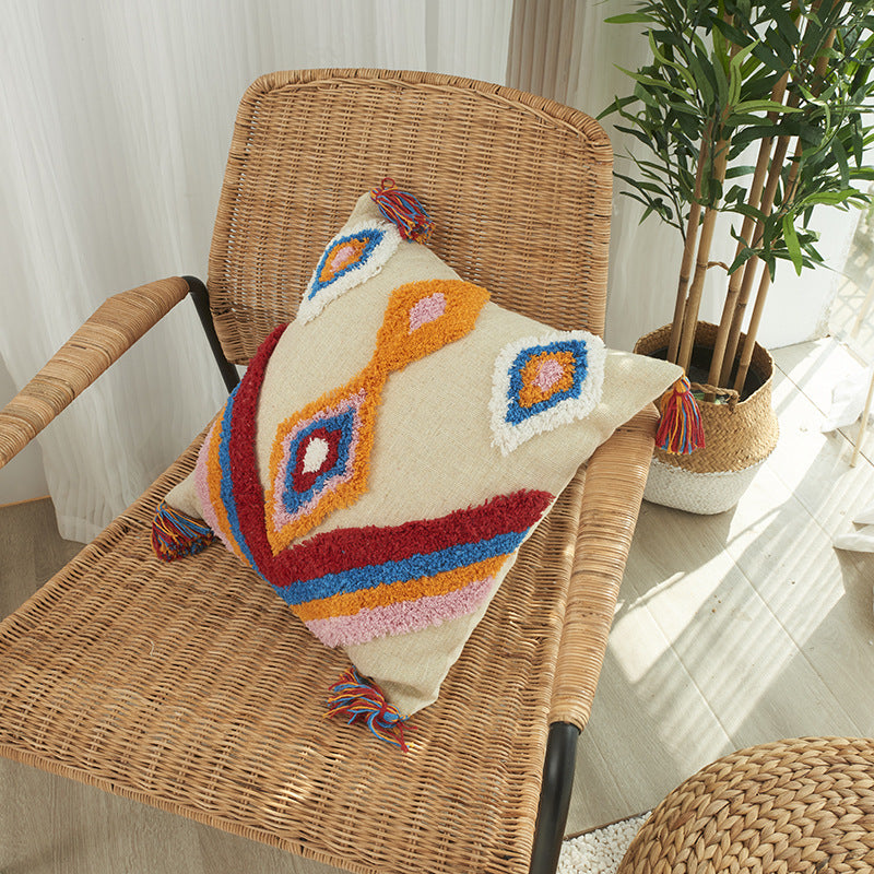 Texturiertes Boho-Chic-Wurfkissen