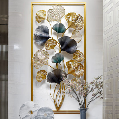 Dekorative Metall-Wandkunst-Skulptur mit Ginkgo-Blatt-Design Brehn 1789208504