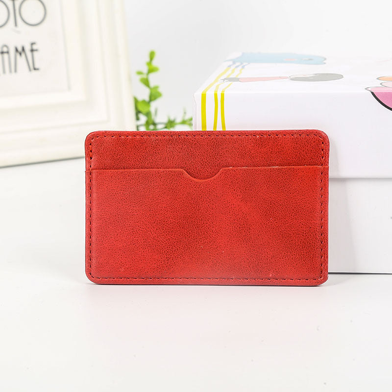 Schlanker Minimalistischer Leder Kartenhalter