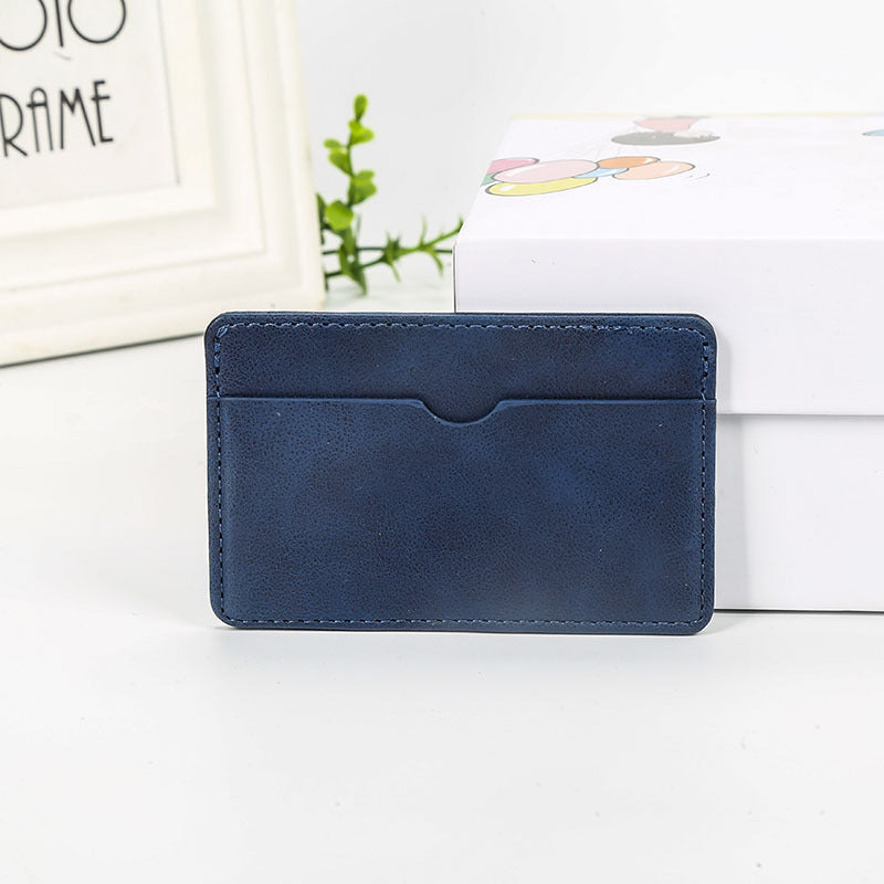 Schlanker Minimalistischer Leder Kartenhalter