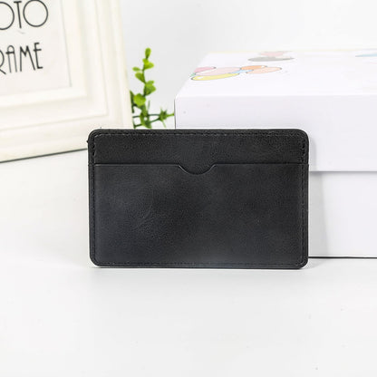 Schlanker Minimalistischer Leder Kartenhalter