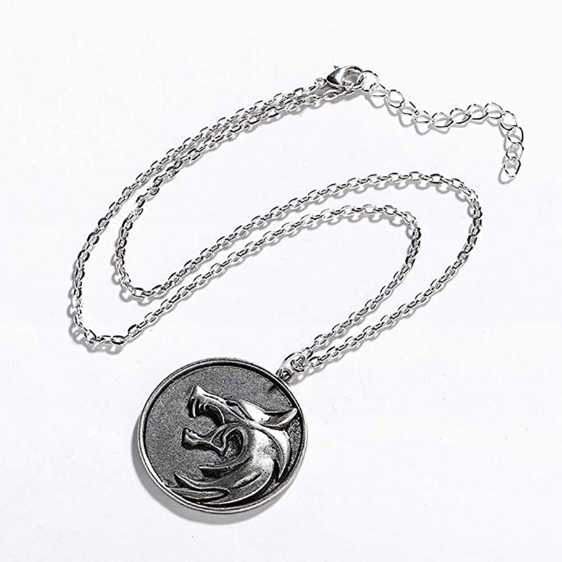 Wolf Emblem Anhänger Halskette Brehn