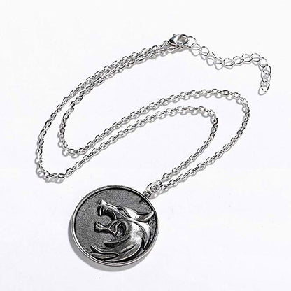 Wolf Emblem Anhänger Halskette Brehn