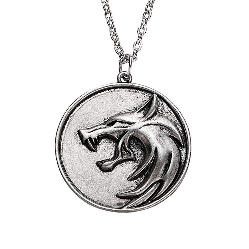 Wolf Emblem Anhänger Halskette Brehn