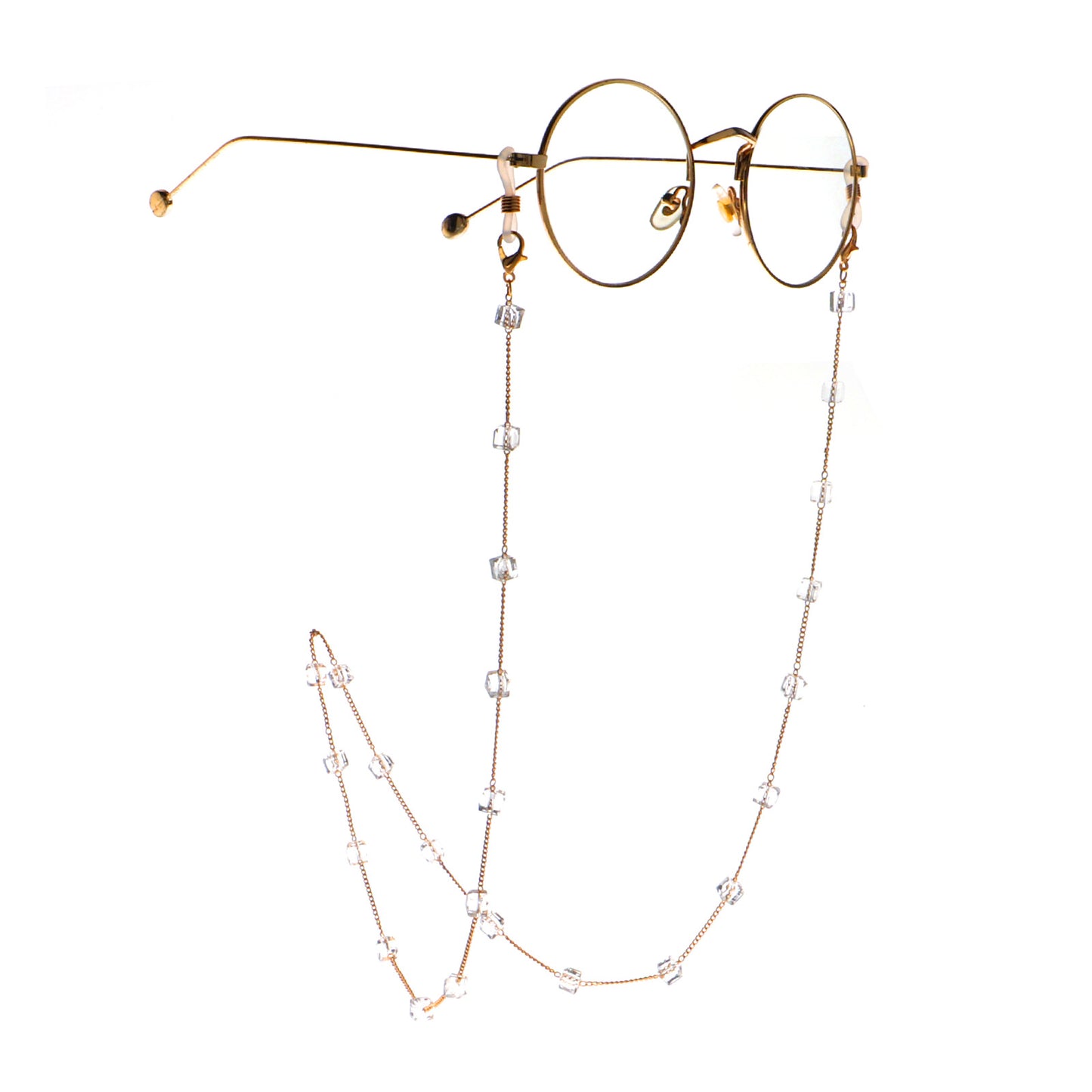 Minimalistische Kristall Brillen Kette Brehn