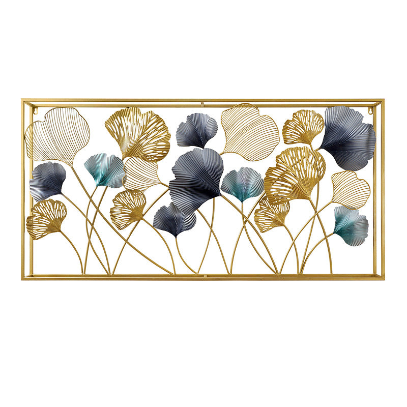 Dekorative Metall-Wandkunst-Skulptur mit Ginkgo-Blatt-Design Brehn 1789208504