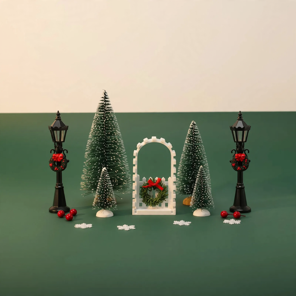 Miniatur-Weihnachtsdekorations-Set für Mikrolandschaften