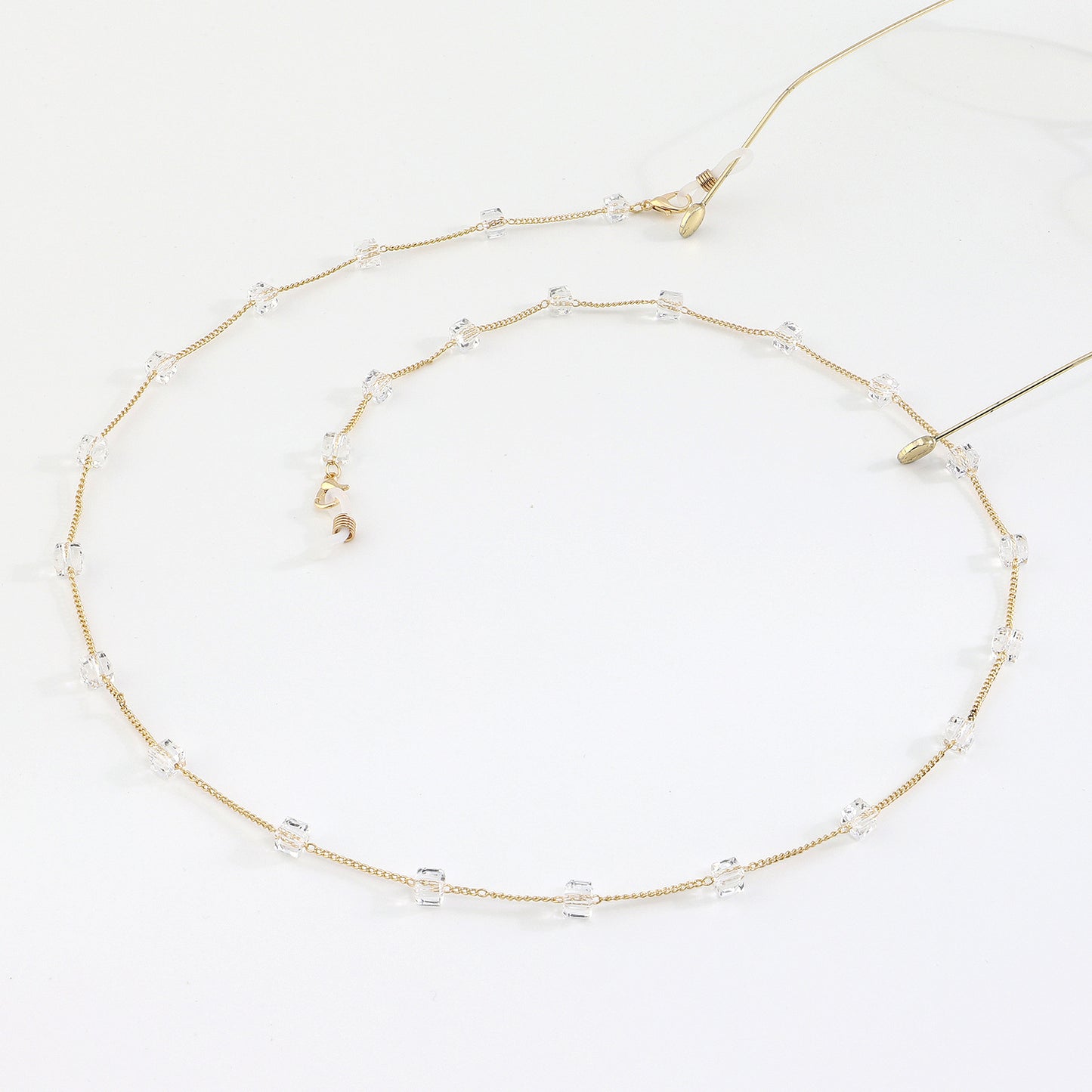 Minimalistische Kristall Brillen Kette Brehn