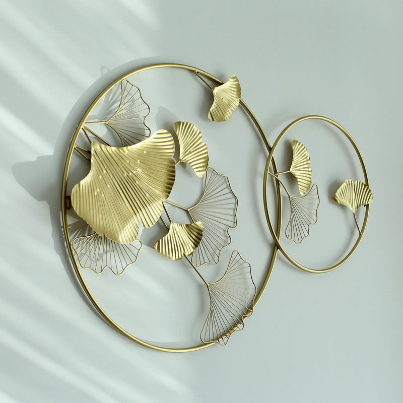 Elegante Ginkgo Blatt Wandkunst Skulptur Brehn