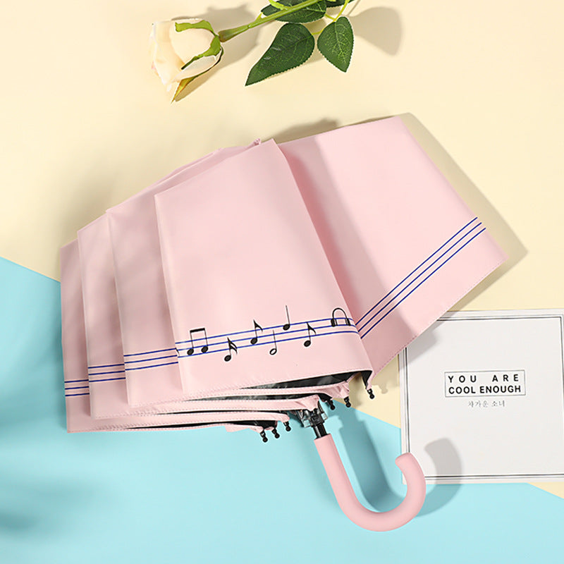 Damen kreativer Faltregenschirm mit musikalischem Design Brehn
